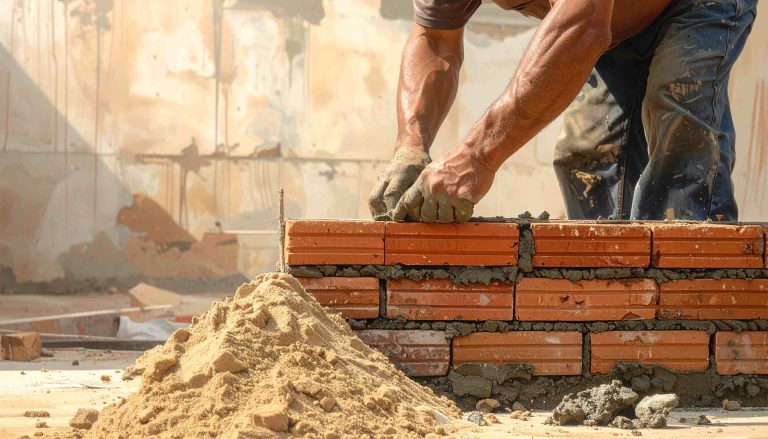 Kaba kum, inşaat ve tuğla örme işlemleri için kullanılan doğal silis ve kuvars bazlı kum