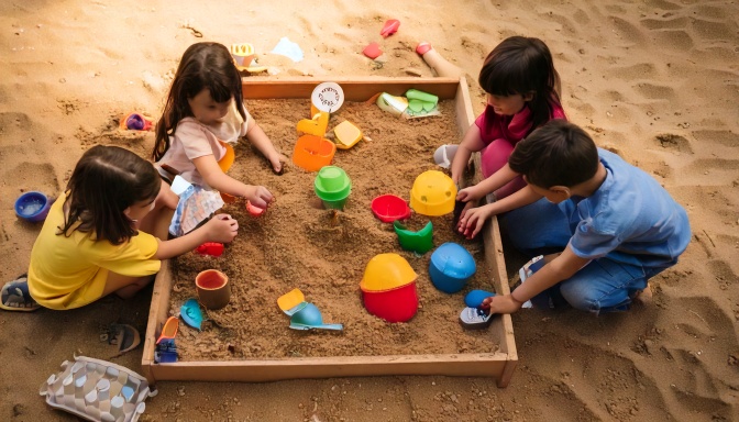 Doğal ve tozsuz oyun kumu; çocuk oyun parkları, kum havuzları ve oyun alanlarında güvenli zemin malzemesi olarak kullanılır.